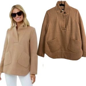 Tuckernuck Emerson Wool Equestrian Popover Jacket Shacket in Camel Size M